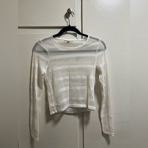 Mesh white crop top size xs
